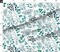 Teal Leaves Botanical Nature Ferns White Leaf Pattern Watercolor Forest Fern Emerald Feminine Custom Printed Fabric by Spoonflower Various Fabrics by the Yard or Fat Quarter